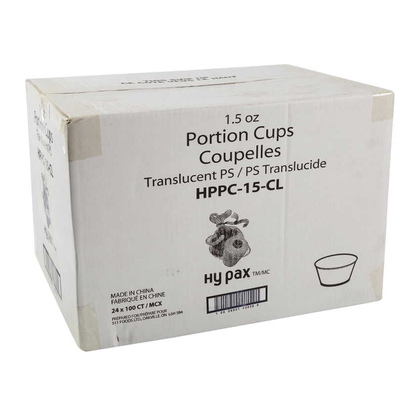 Portion Cup 1.5oz Clear, Case 100x24