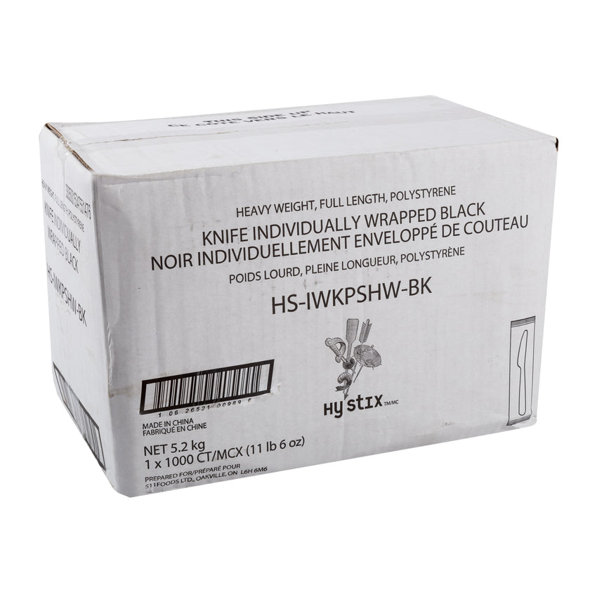 Knife HW Polystyrene Black IW, Case 1000