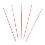 Straw Super Jumbo 8" Red & White, Case 1500