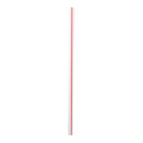 Straw Super Jumbo 8" Red & White, Case 1500