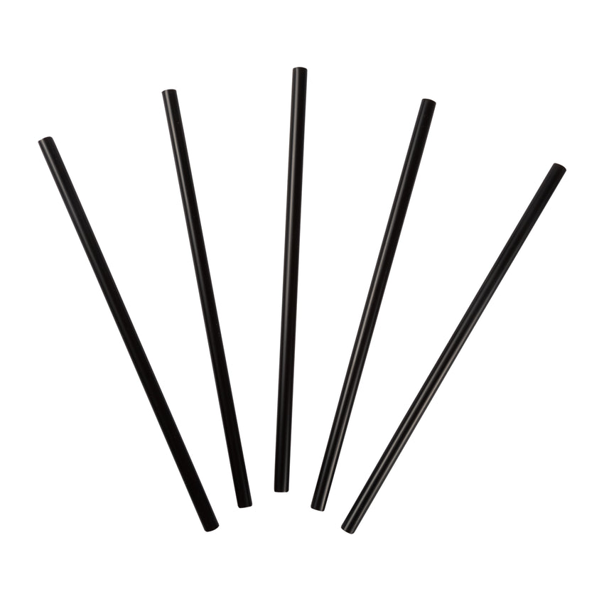 Straw Super Jumbo 8" Black, Case 1500