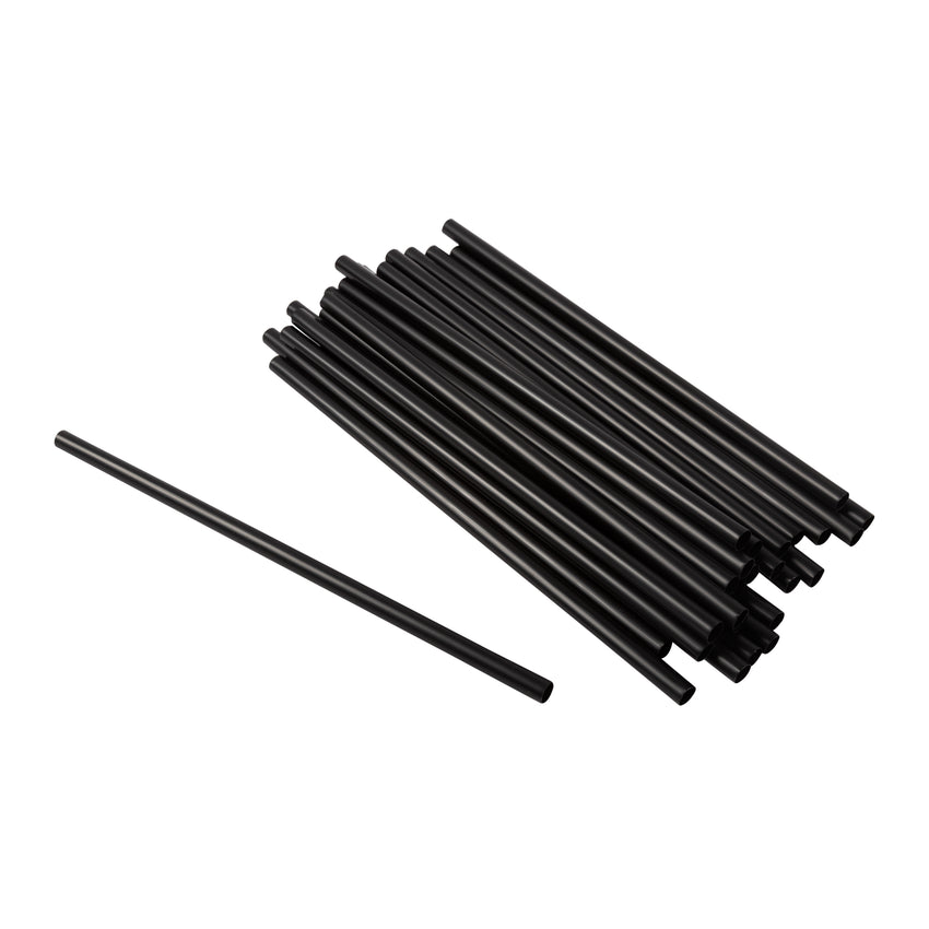 Straw Super Jumbo 8" Black, Case 1500