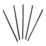 Straw Cocktail Super 8" Black, Case 2500