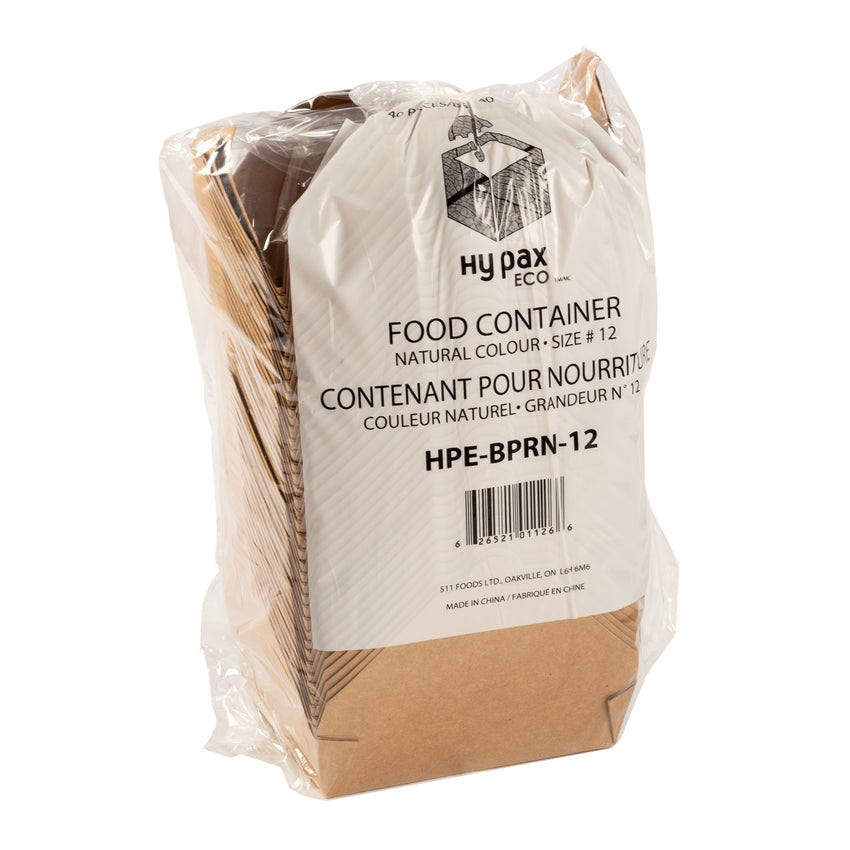 Take Out Food Container #12 Natural, Case 40x6