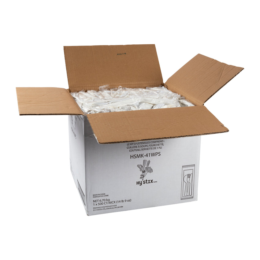 Meal Kit 4pc Polystyrene White, Case 500