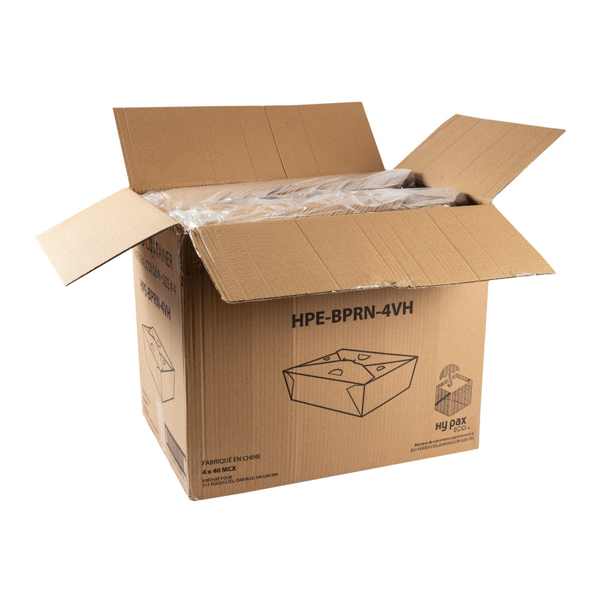 Food Container #4 Natural w vent holes, Case 40x4