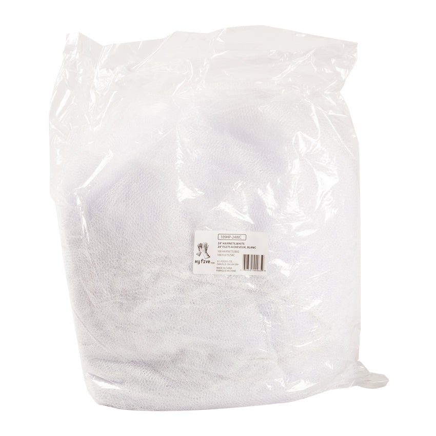 Hairnet Polyester Soft Mesh 24" White, Case 100x20