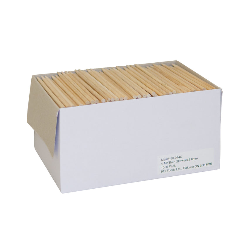 Skewer Birch 4.5", Case 1000