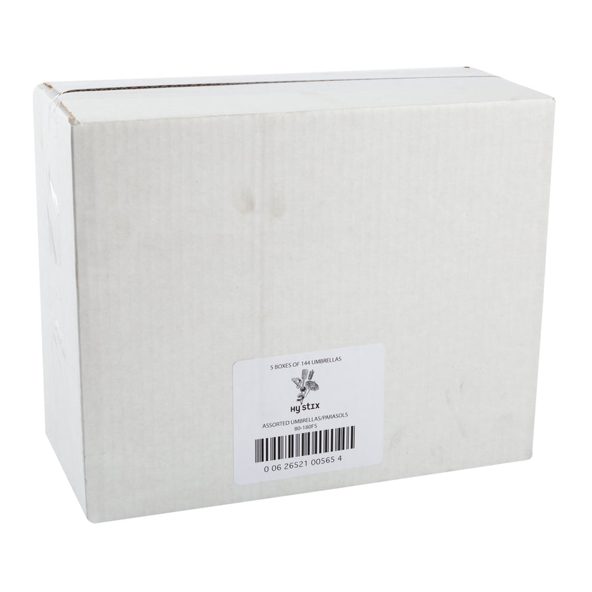 Toothpick Umbrella 4" Assorted Colour, Case 144x5