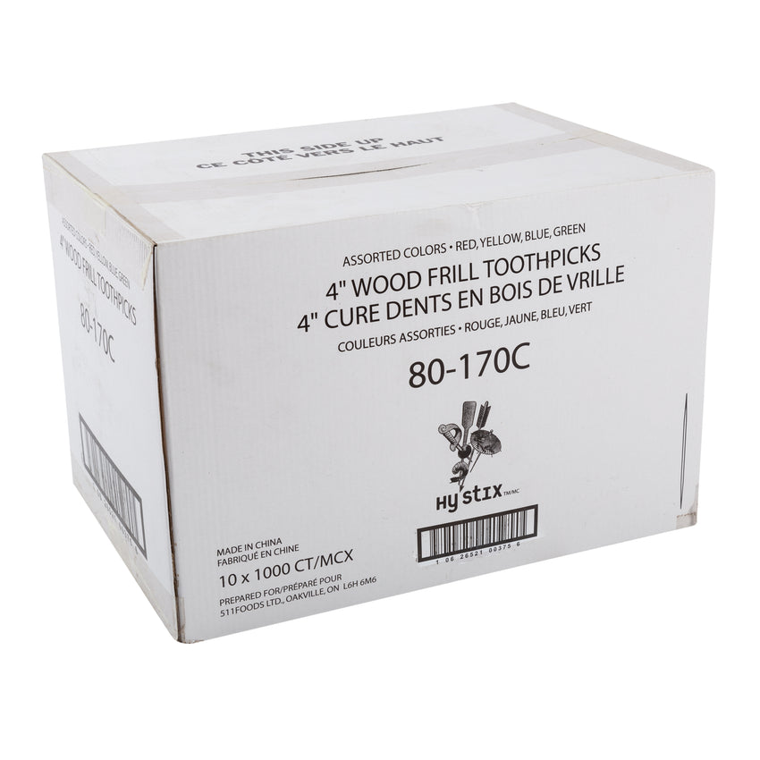 Toothpick Frill 4", Case 1000x10