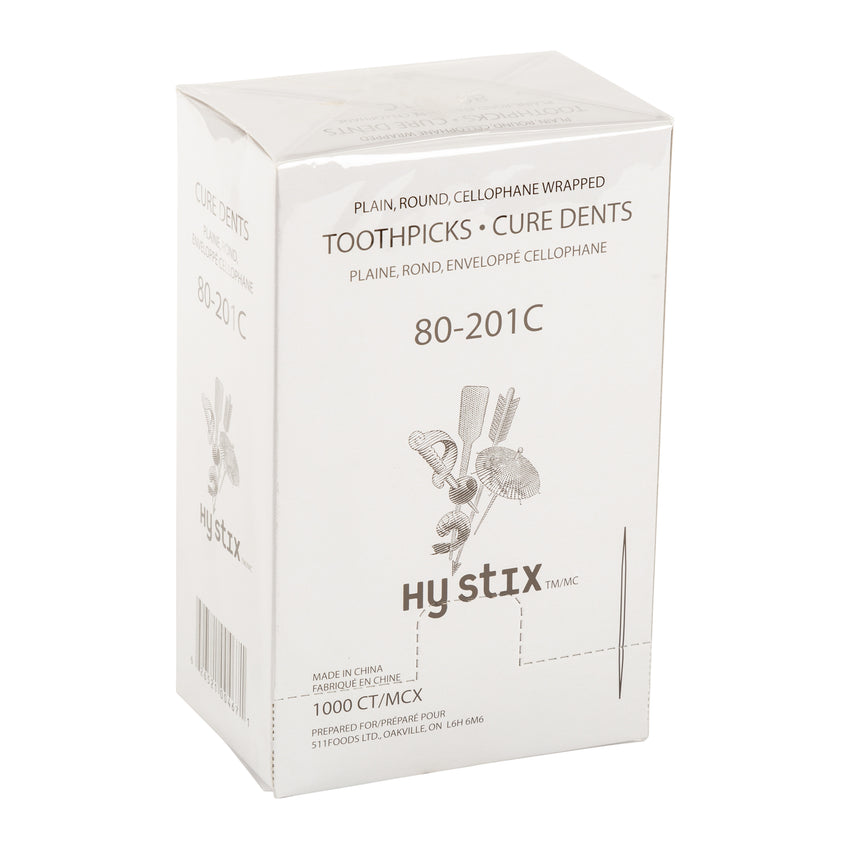 Toothpick Plain Cello Wrapped, Case 1000x12
