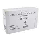 Wooden Stirrer Coffee Round End 5.5", Case 1000x10