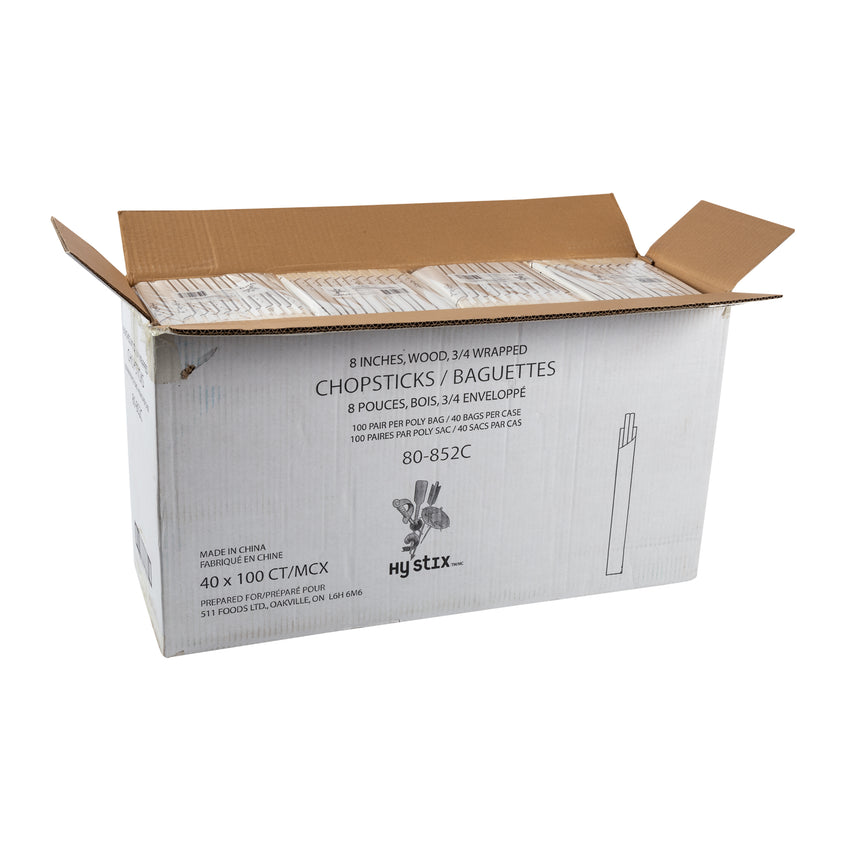 Chopstick Birch 3/4 Wrapped, Case 100x40