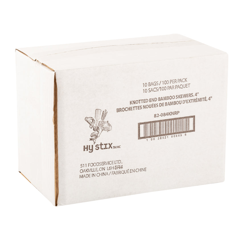 Skewer Knotted Bamboo 4", Case 100x10