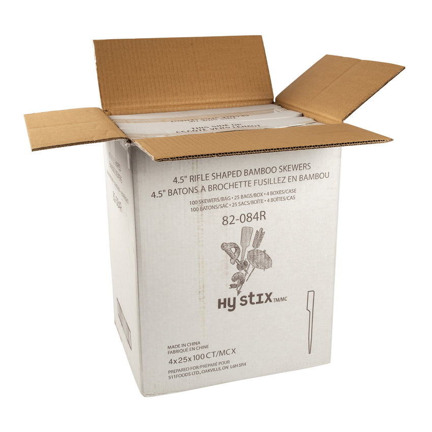 Skewer Rifle Bamboo 4.5", Case 100x25x4
