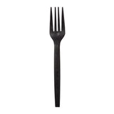 7" Black Plant Starch Material Forks