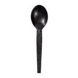 7" Black Plant Starch Material Soup Spoons