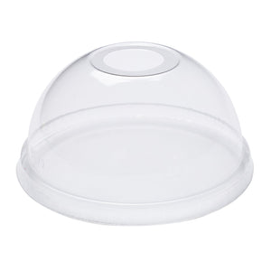 12-24 oz Compostable Clear CPLA Dome Lid