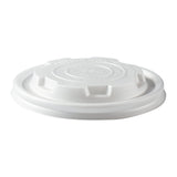 8 oz Compostable CPLA Lid, Tilted View