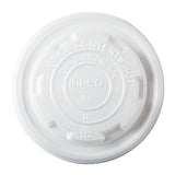 8 oz Compostable CPLA Lid, Overhead View