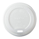 8 oz Compostable CPLA Hot Cup Lid, Overhead View