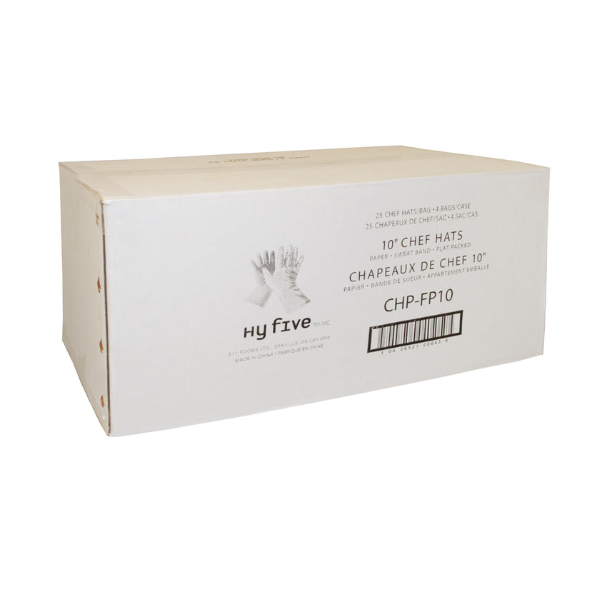 Chef Hat Paper 10" Flat Pack, Case 25x4