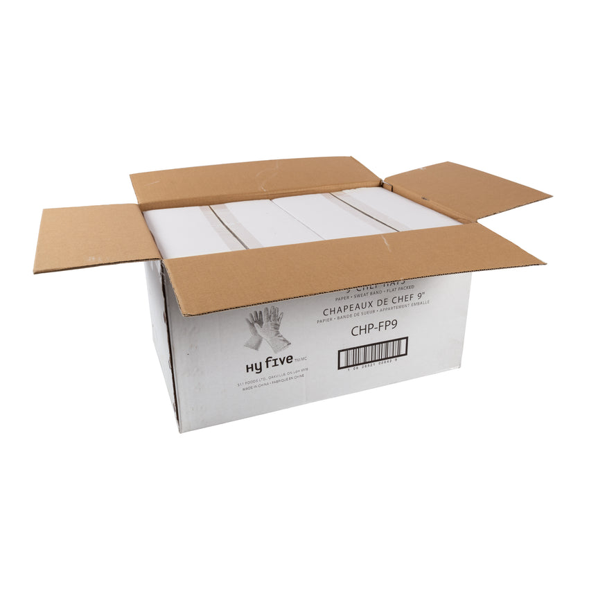 Chef Hat Paper 9" Flat Pack, Case 25x4