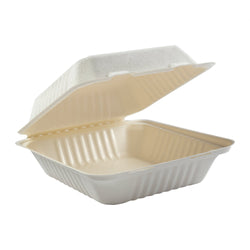 Deep Medium PLA Lined Hinged Lid Containers 7.875