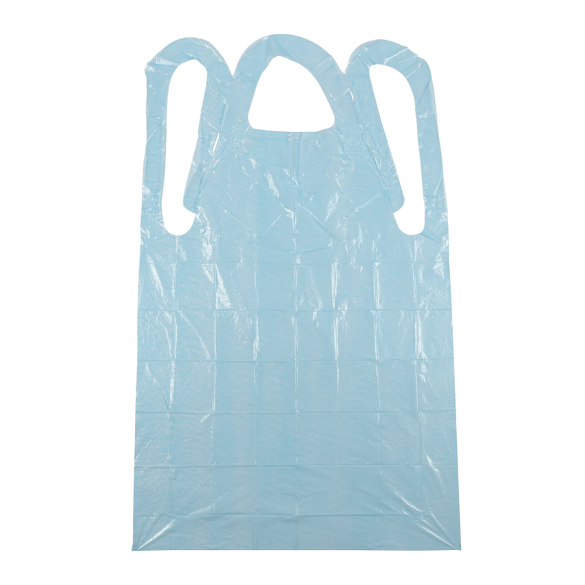 Apron Polyethelyne 28x46" 1.25ml Blue IW, Case 100x10