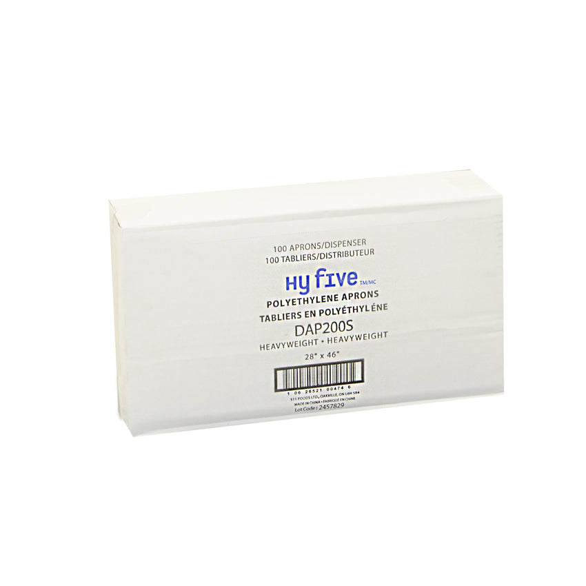 Apron Polyethelyne 28x46" 2ml Dispenser, Case 100x5