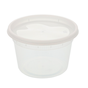 Combo, Deli Container, PP, With Lid, Clear, 16 Oz