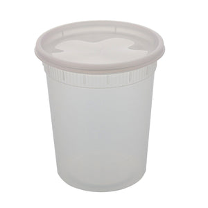 Combo, Deli Container, PP, With Lid, Clear, 32 Oz