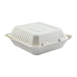 Deep Medium Hinged Lid Containers 7.875" x 8" x 3.19", Closed Side View