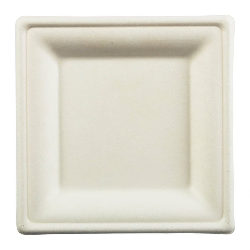 6" Square Plates, Overhead View
