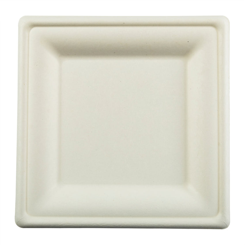 8" Square Plates, Overhead View