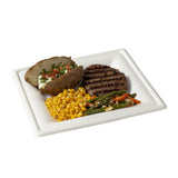 8" Square Plates, with food