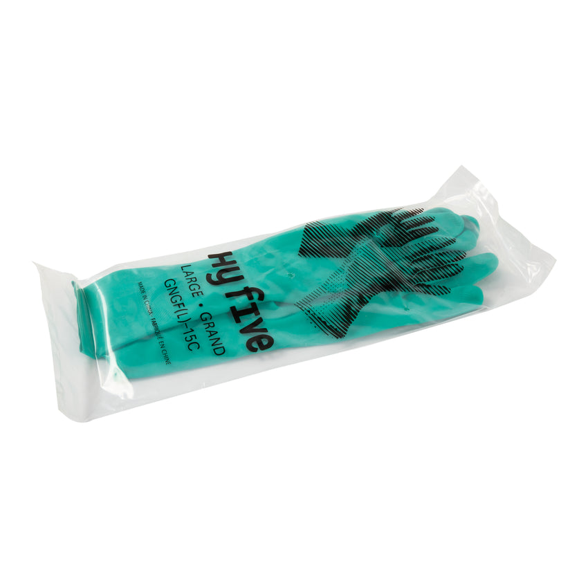 Glove Hsld Nitrile Green Flocklined, Case 15