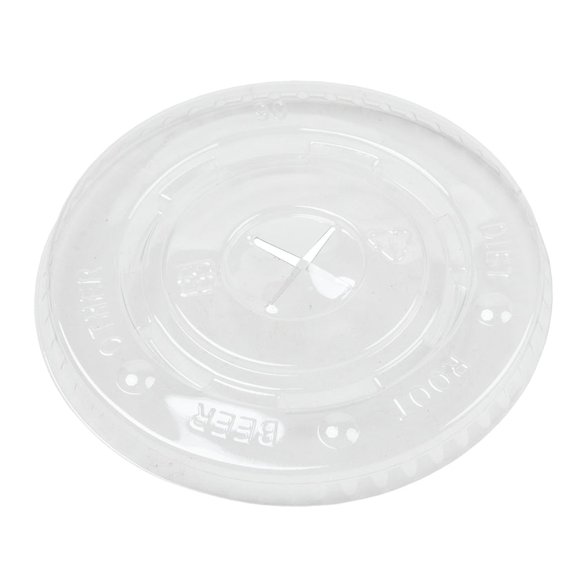 Hy Pax Lid PET Flat 12-24Oz With Straw Slot