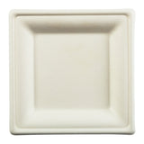 Plate Natural Molded Fiber 6" Square, Case 50x10