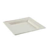 Plate Natural Molded Fiber 6" Square, Case 50x10