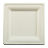 Plate Natural Molded Fiber 8" Square, Case 50x10