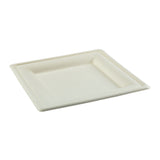 Plate Natural Molded Fiber 8" Square, Case 50x10