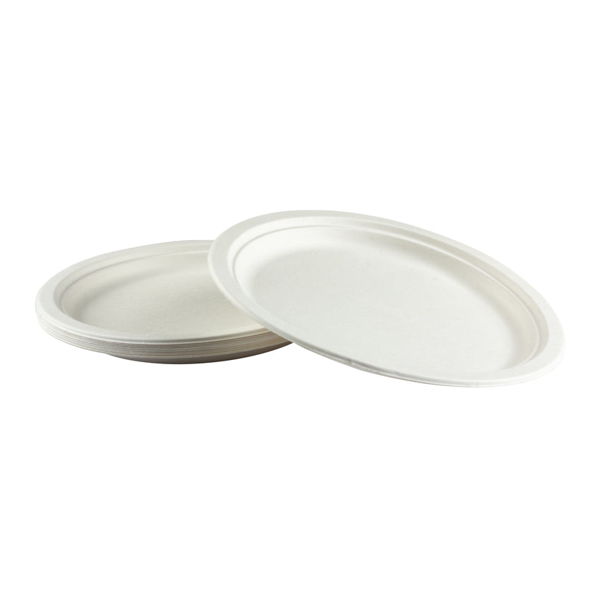 Plate Natural Molded Fiber 10", Case 125x4