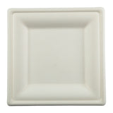 Plate Natural Molded Fiber 10" Square, Case 50x10