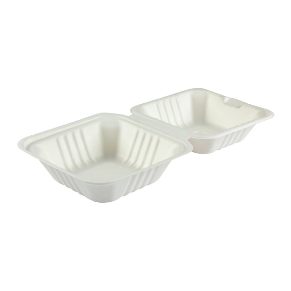 Clamshell Natural Molded Fiber Small, Case 125x4 – 511Foodservice