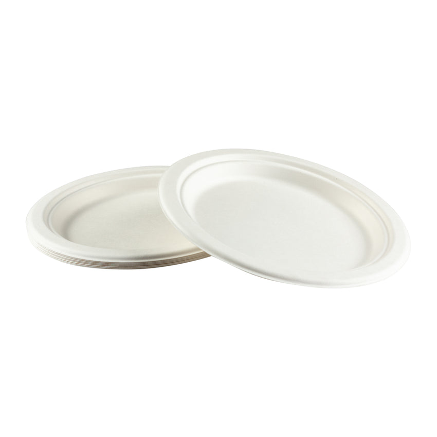 Plate Natural Molded Fiber 9", Case 125x4