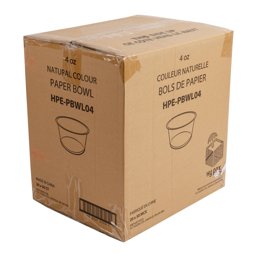 Hy Pax Eco 4oz Paper Bowl, Natural, Case