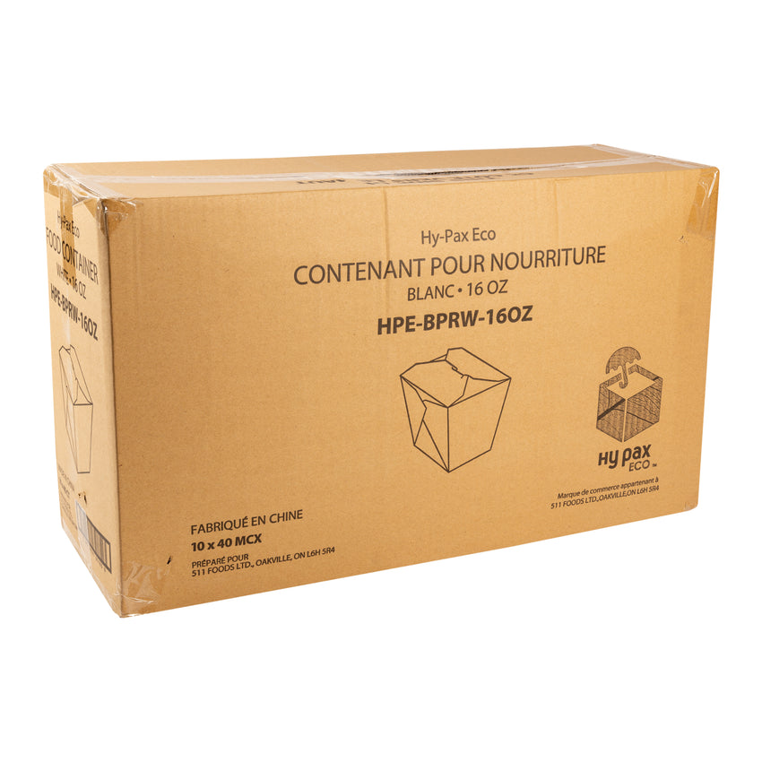 Food Pail Paper 16oz White, Case 40x10