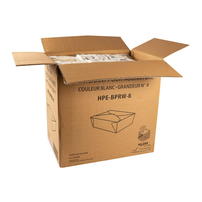 Take Out Food Container #8 White, Case 50x6