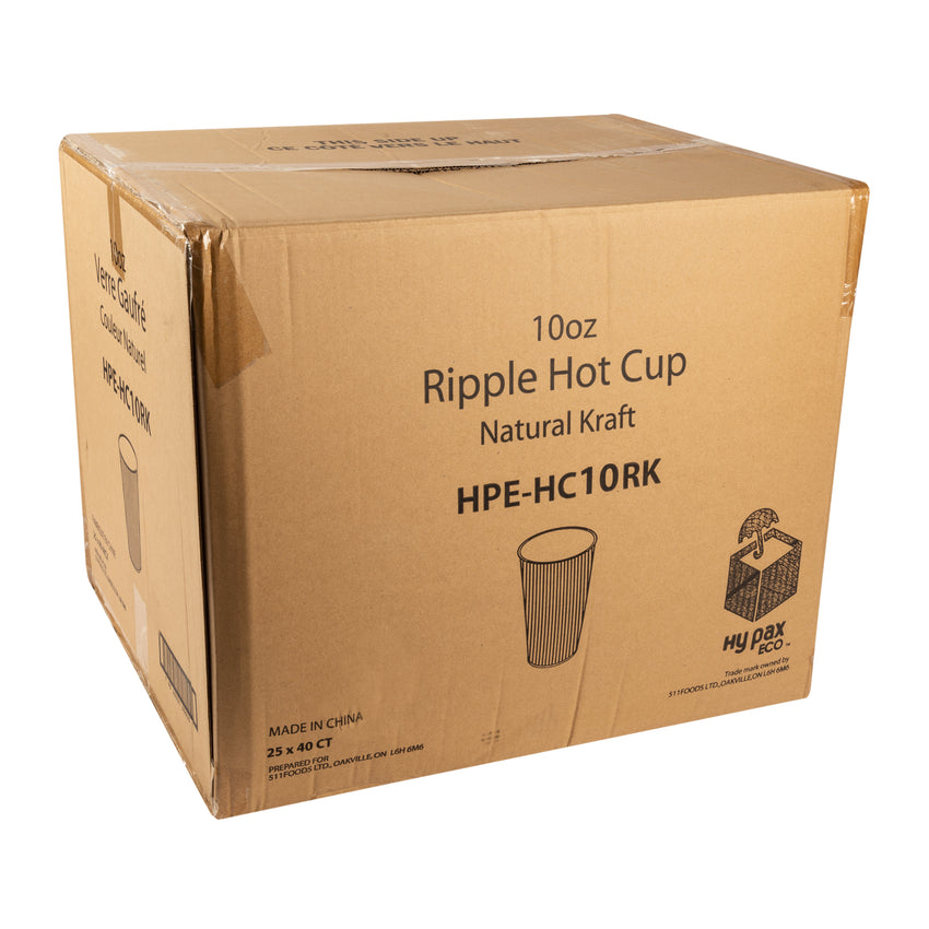 Cup Hot Kraft Ripple 10oz Nature, Case 40x25
